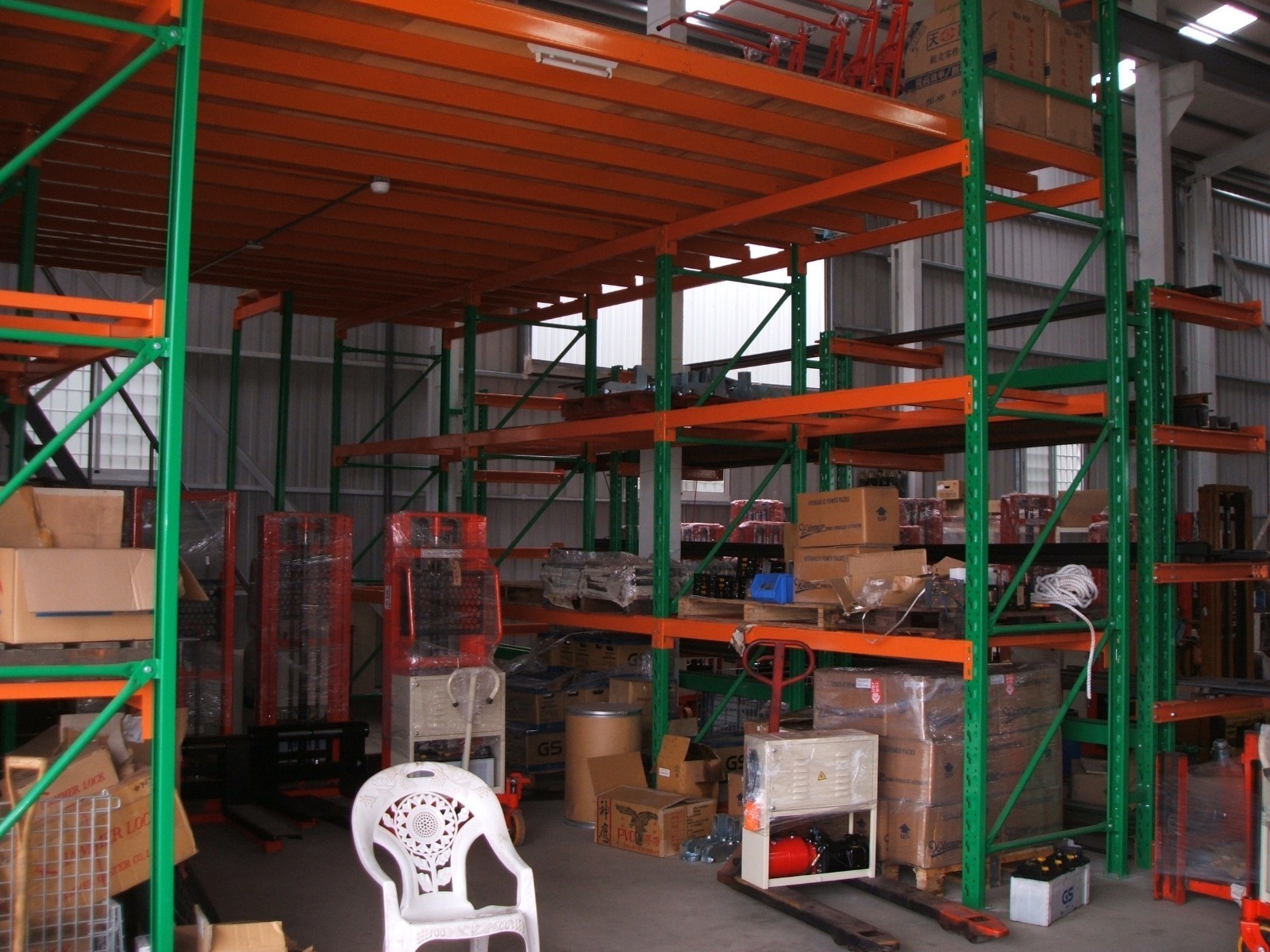 mezzanine floor rack used in factory